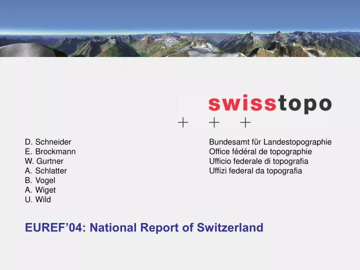 euref 04 national report of switzerland