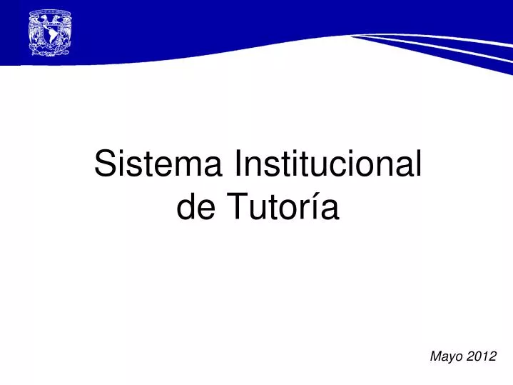 sistema institucional de tutor a