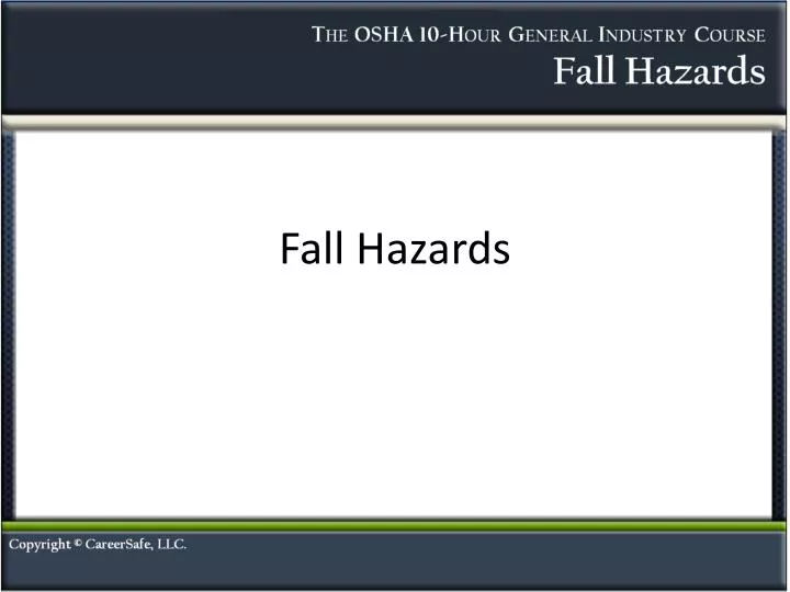fall hazards
