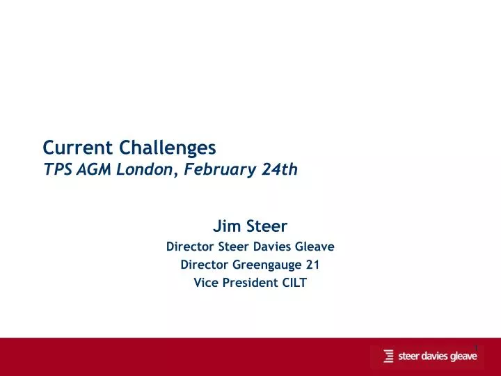 current challenges tps agm london february 24th