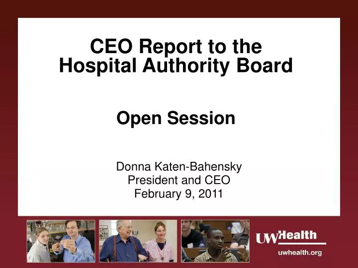 ceo report to the hospital authority board open session