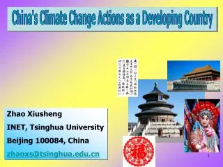 Zhao Xiusheng INET, Tsinghua University Beijing 100084, China zhaoxs@tsinghua