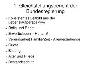 1 gleichstellungsbericht der bundesregierung