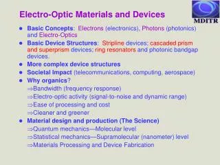 Electro-Optic Materials and Devices