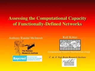 Assessing the Computational Capacity of Functionally-Defined Networks