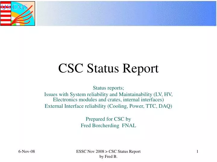 csc status report