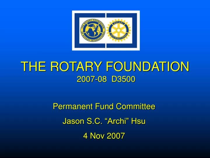 the rotary foundation 2007 08 d3500