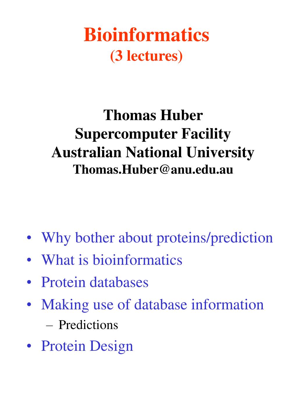 PPT - Bioinformatics (3 lectures) PowerPoint Presentation, free ...