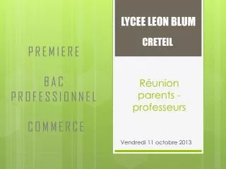 r union parents professeurs