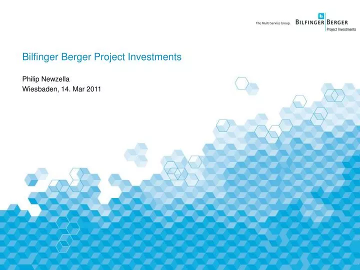 bilfinger berger project investments