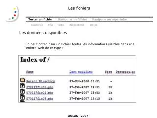 les fichiers