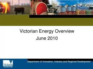 Victorian Energy Overview June 2010