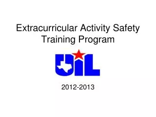 Extracurricular Activity Safety Training Program