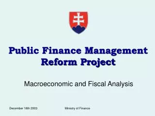 Public Finance Management Reform Project