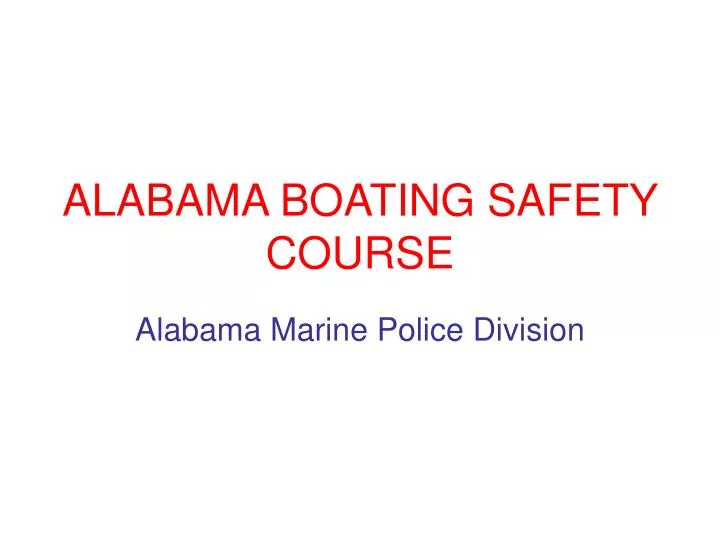 alabama boating safety course