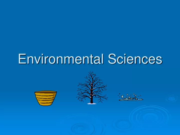 environmental sciences