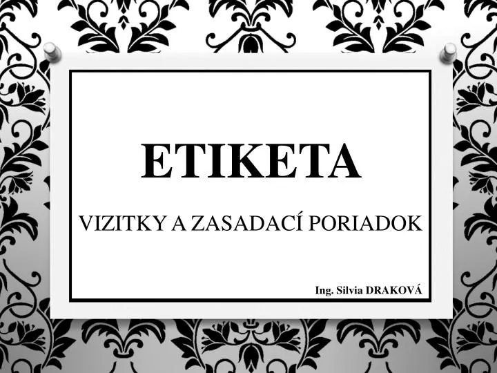 etiketa vizitky a zasadac poriadok