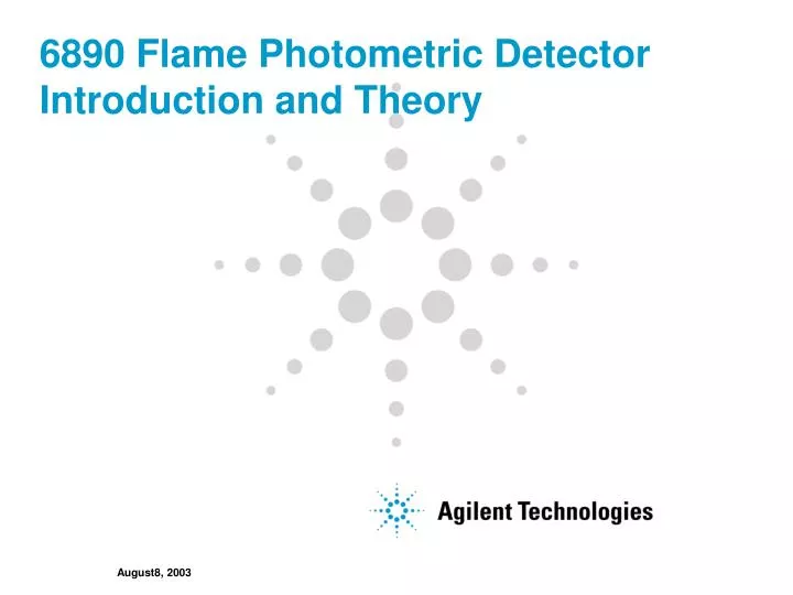 6890 flame photometric detector introduction and theory
