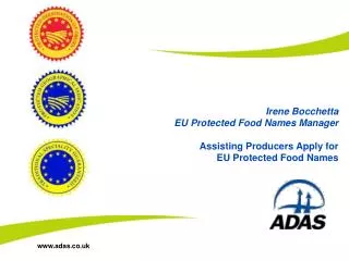 Irene Bocchetta EU Protected Food Names Manager Assisting Producers Apply for