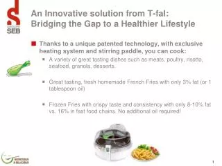 An Innovative solution from T-fal: Bridging the Gap to a Healthier Lifestyle