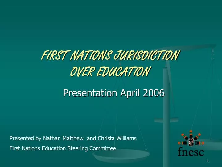 first nations jurisdiction over education
