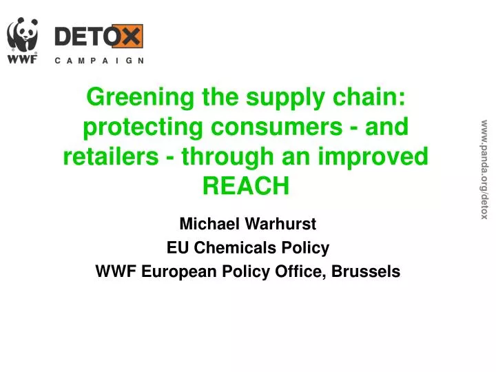 greening the supply chain protecting consumers and retailers through an improved reach