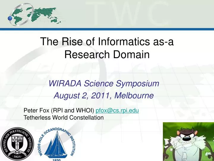 the rise of informatics as a research domain
