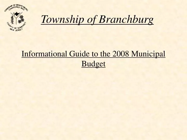 informational guide to the 2008 municipal budget