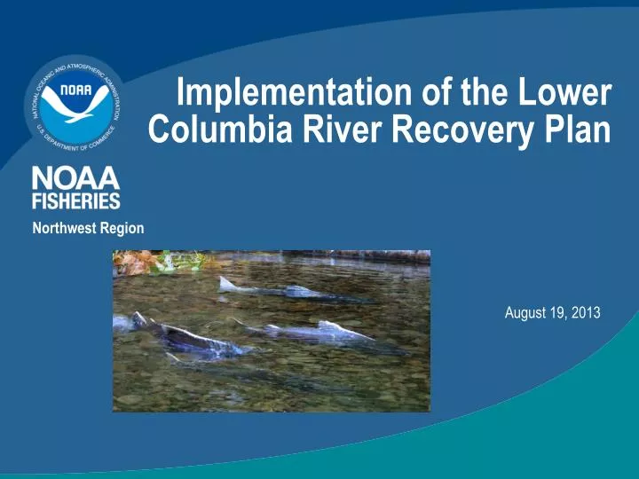 implementation of the lower columbia river recovery plan