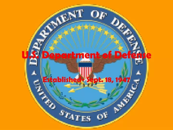 u s department of defense