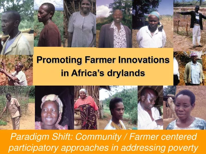 promoting farmer innovations in africa s drylands