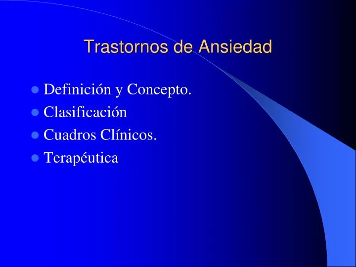 trastornos de ansiedad