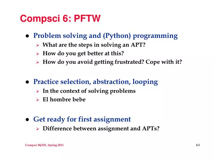 compsci 6 pftw