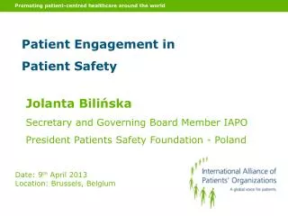 Promoting patient-centred healthcare around the world