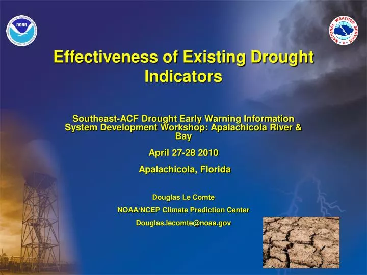 effectiveness of existing drought indicators