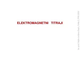 Elektromagnetni titraji