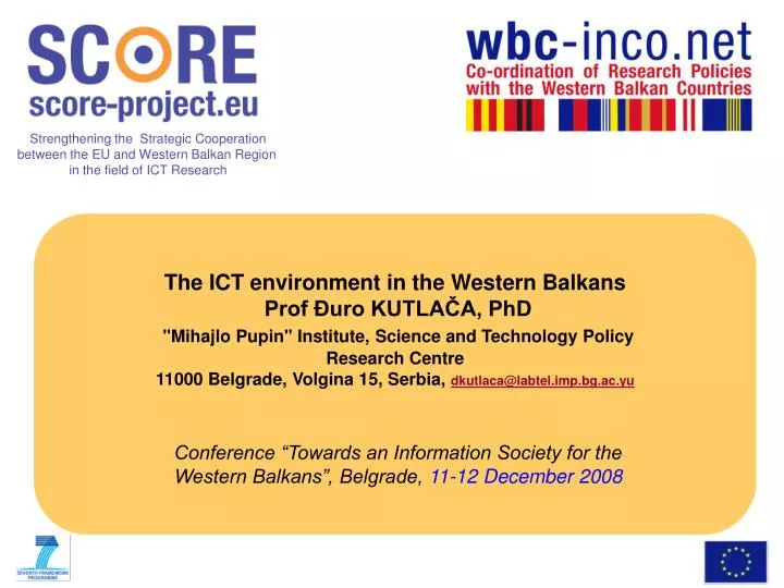 conference towards an information society for the western balkans belgrade 11 12 december 2008