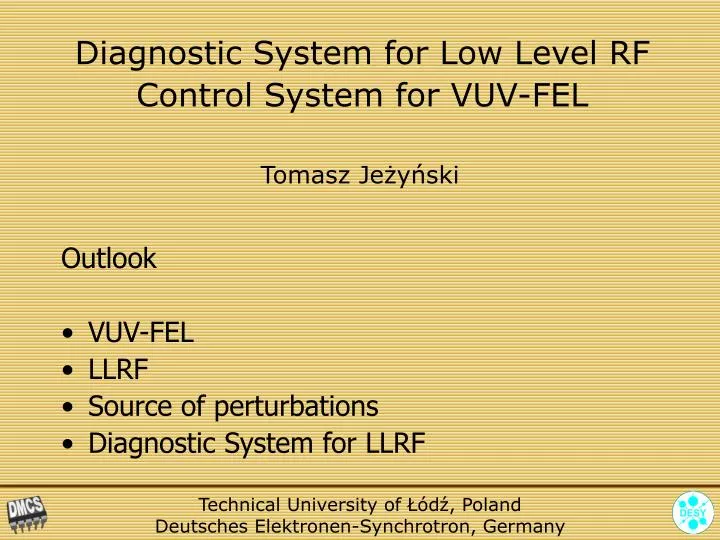 diagnostic system for low level rf control system for vuv fel