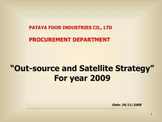 PATAYA FOOD INDUSTRIES CO., LTD