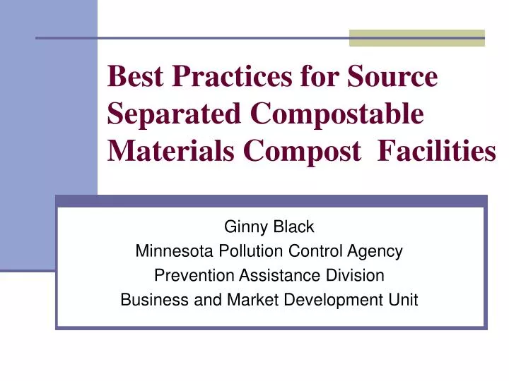 best practices for source separated compostable materials compost facilities