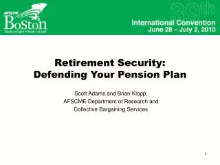 Retirement Security: Defending Your Pension Plan
