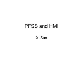 PFSS and HMI