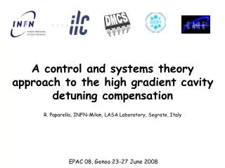 A control and systems theory approach to the high gradient cavity detuning compensation