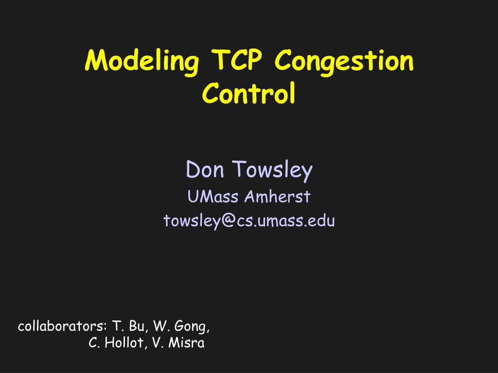 PPT - Modeling TCP Congestion Control PowerPoint Presentation, free ...