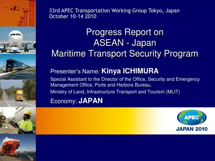 progress report on asean japan maritime transport security program