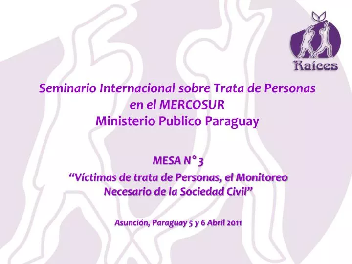 seminario internacional sobre trata de personas en el mercosur ministerio publico paraguay