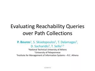 Evaluating Reachability Queries over Path Collections