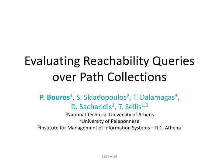 evaluating reachability queries over path collections