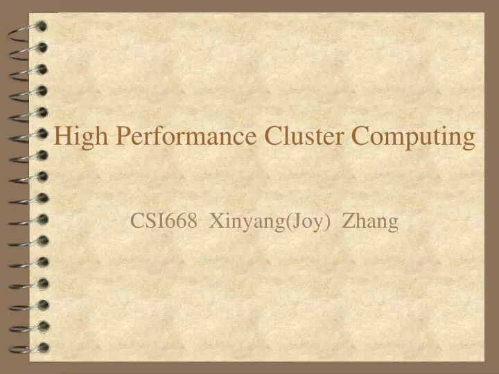high performance cluster computing