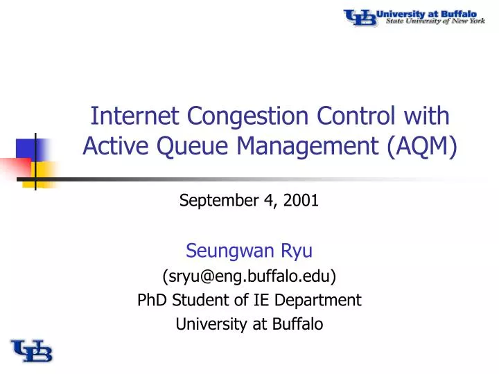 internet congestion control with active queue management aqm